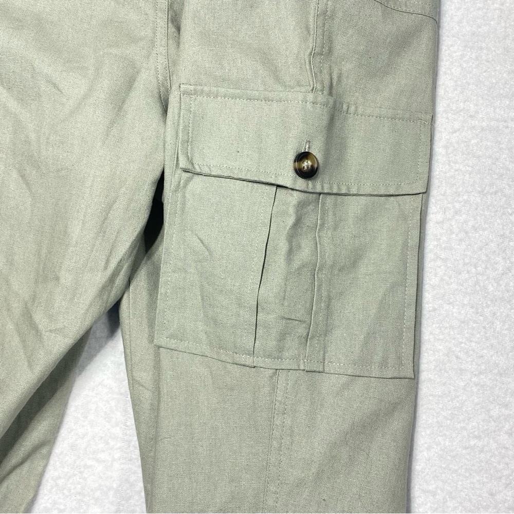 Falls Creek Cargo Pants Women Plus 24 Sage Gray Crop Stretch Casual Workwear NWT - Picture 8 of 16